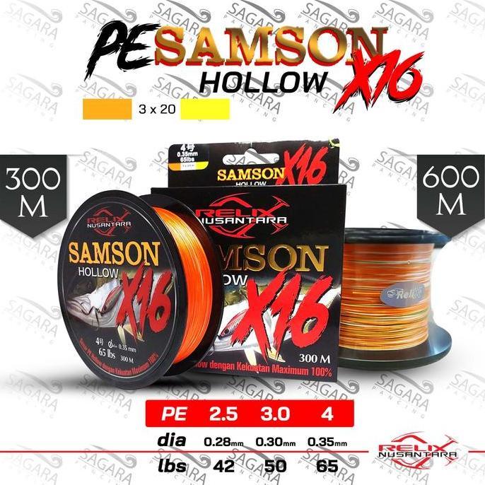 Senar PE Samson X16 PE Samson X12 300 | 400 | 500 | 600 Meter PE Relix Nusantara Senar Pancing