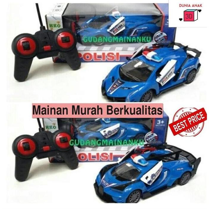 Mobil RC Remote Control Patrol Polisi (PJR)+Suara Sirine