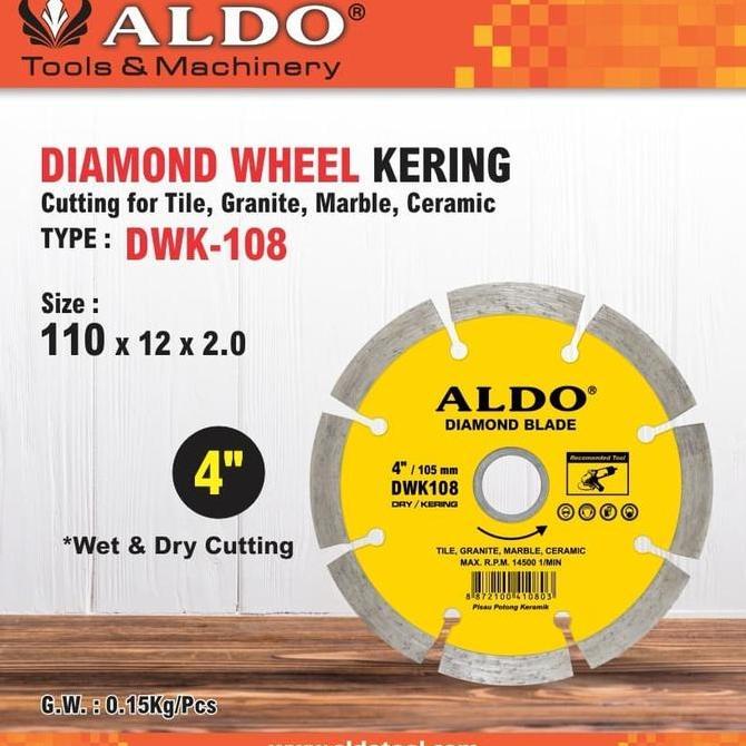 DIAMOND WHEEL / MATA PISAU POTONG GRANIT MARMER 4" KERING DWK-108 ALDO