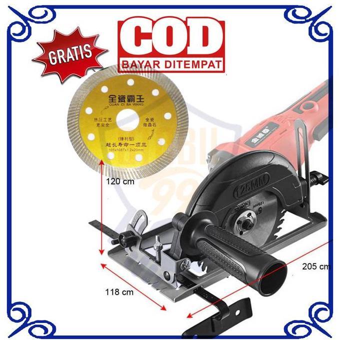 Mata Gerinda Potong Miring Keramik Geranit + Dudukan Circular Saw Set