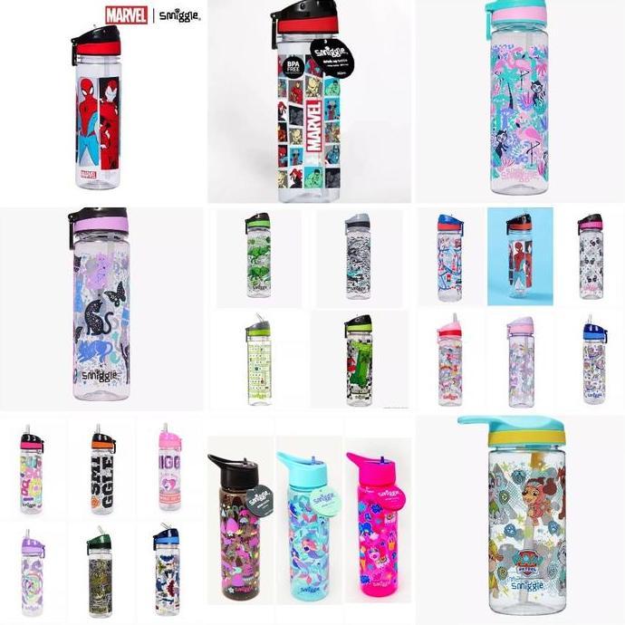 Smiggle Drink Bottle/Botol Minum Minecraft, Black Cat, Avengers/Ori