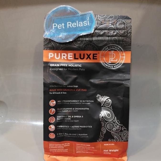 Dog Food/ Makanan Anjing Pureluxe Adult Dog Salmon 400gr