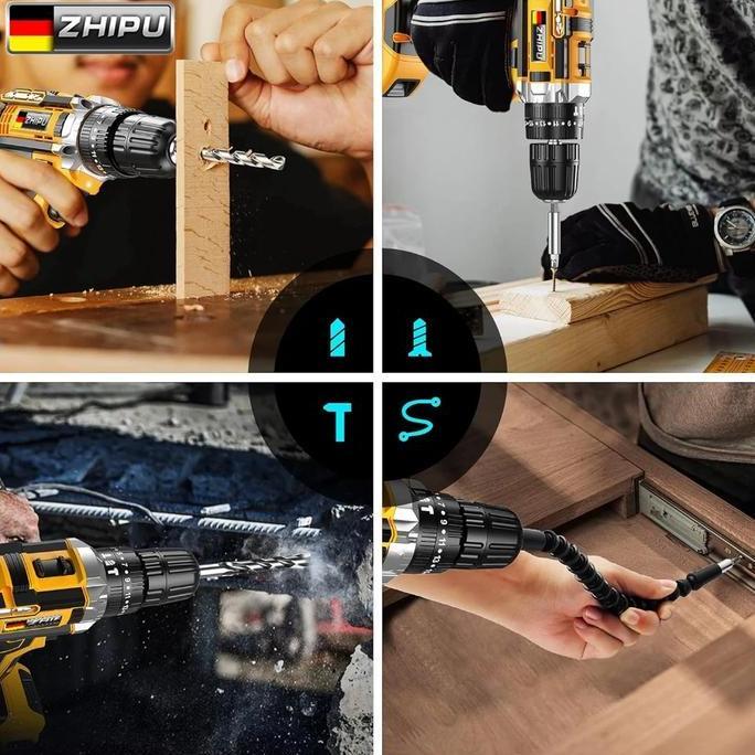 ZHIPU Mesin bor listrik dapat digunakan untuk mengobral besi, dinding, beton, dan kayu. Torsi
