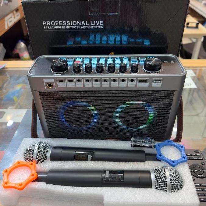 Soundcard Karaoke SY9 Soundcard Karaoke Extra 2 Mic Wireless Extra Full Bass