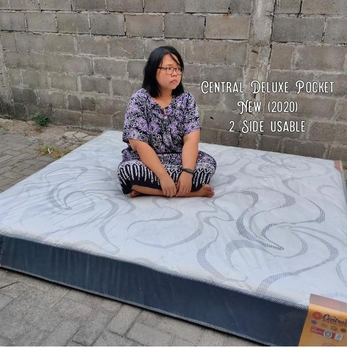 Promo Central Deluxe pocket spring bed kasur ori central set atau bed saja real pocket spring 120 14