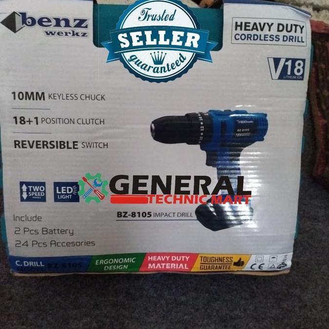Mesin Bor Baterai BENZ 18V CBD-0105 /Cordless Impact Drill 18V