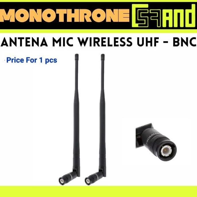 HARGA DISC - Antena Mic Microphone Wireless UHF BNC Sinyal Konektor Antena Nirkabel