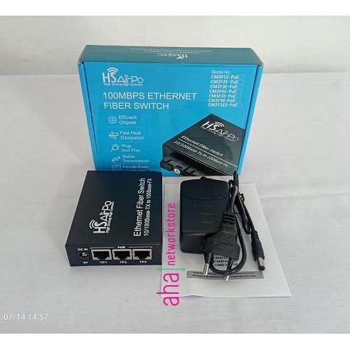 HARGA DISC - HSairPo CM2F3ES POE Converter FO 2FO 3Eth POE HSairpo 2F3ES POE