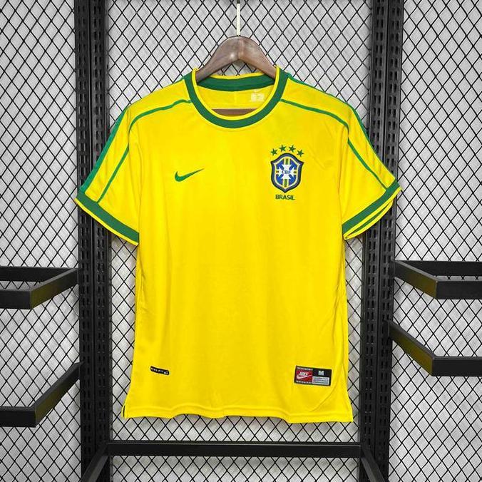 Jersey Retro Vintage BRAZIL Home 1998 GO HQ