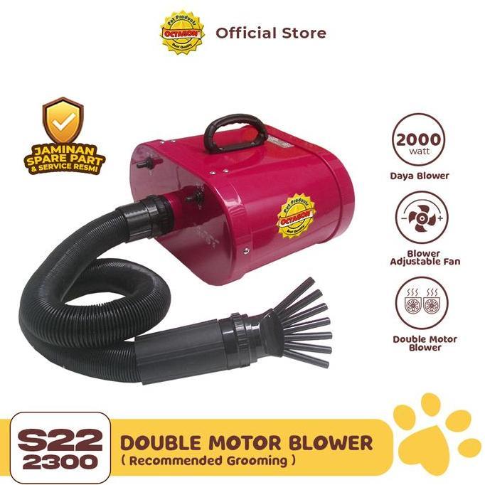 OCTAGON PET BLOWER DOUBLE MOTOR | Blower High Power | Blower Grooming Anjing Kucing