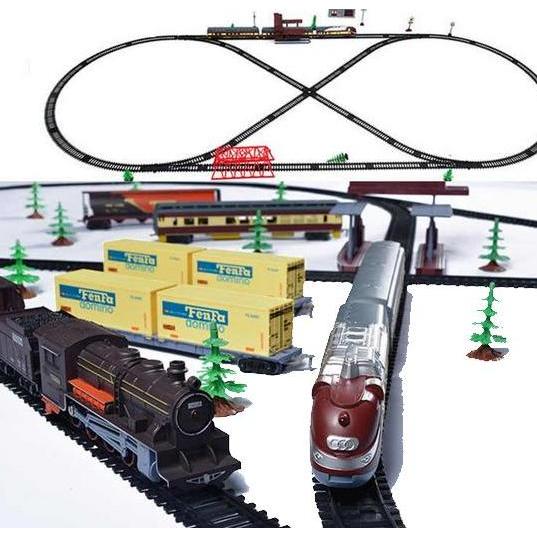 Sepur Miniatur Simulasi Kereta Api Lintasan Rel Mainan Edukasi Anak