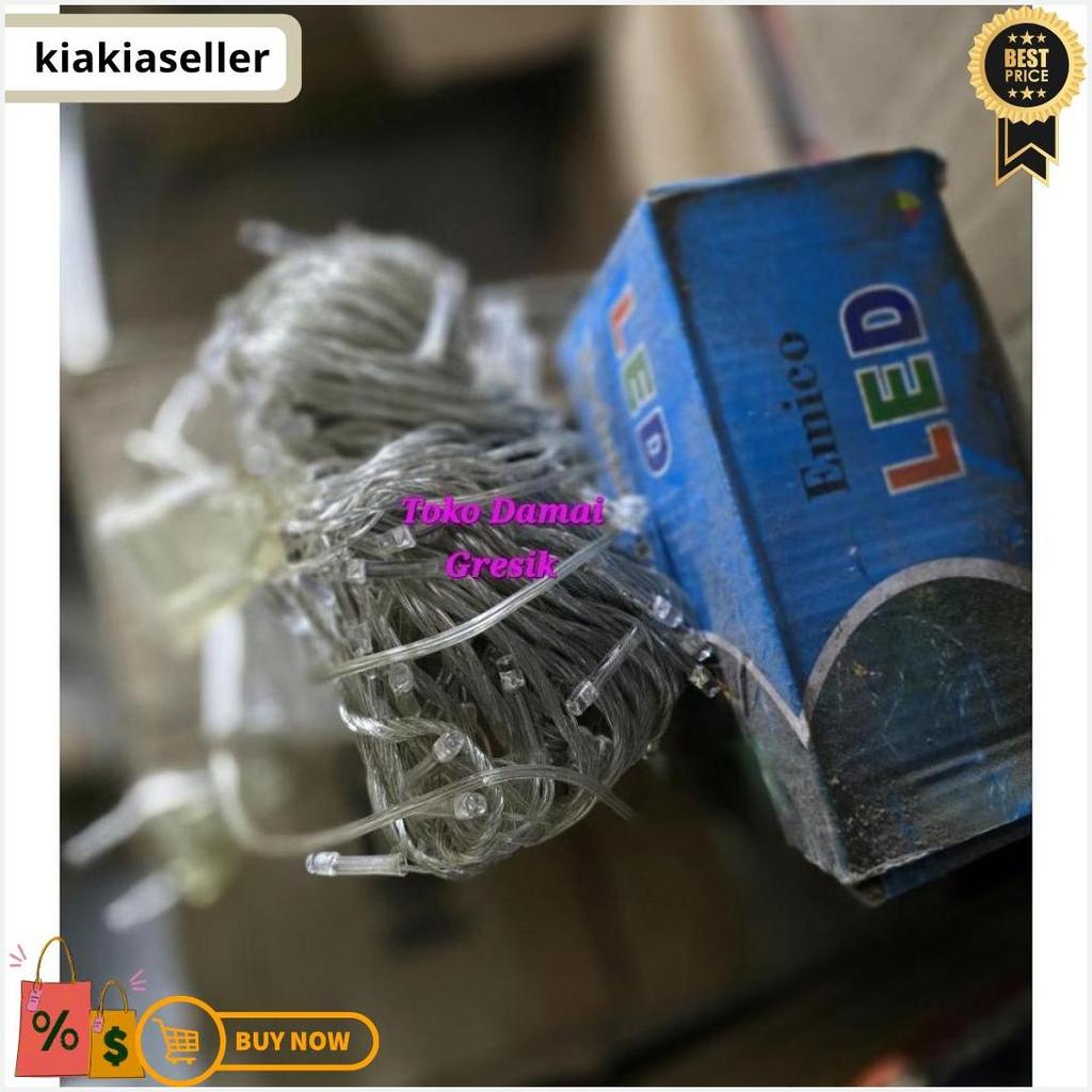 Emico Lampu Natal Rgb 150Led Lampu Penjor Hias Kabel Bening Obral Termurah Banget