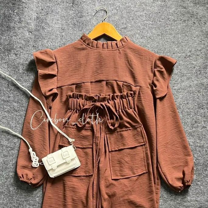 KIYANA Cirebon Cloth - One Set Blouse & Rok Serut Crinkle / Set Wanita / One Set Cantik / One Set Ro