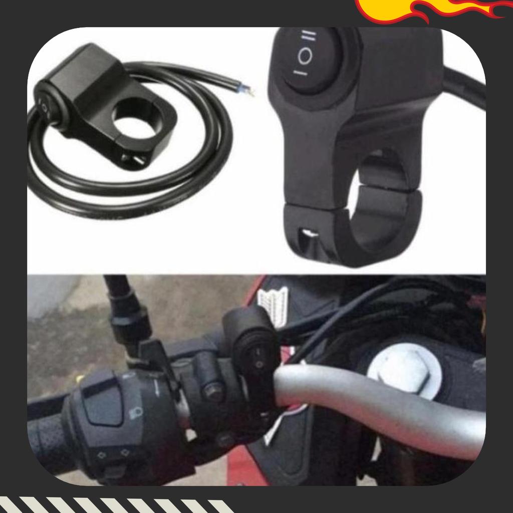 saklar tombol lampu on off besi stang motor universal klx/crf/vixion