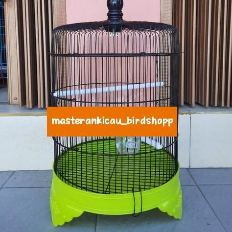 PROMO - sangkar kandang besi bulat jumbo fullsett mewah elegant