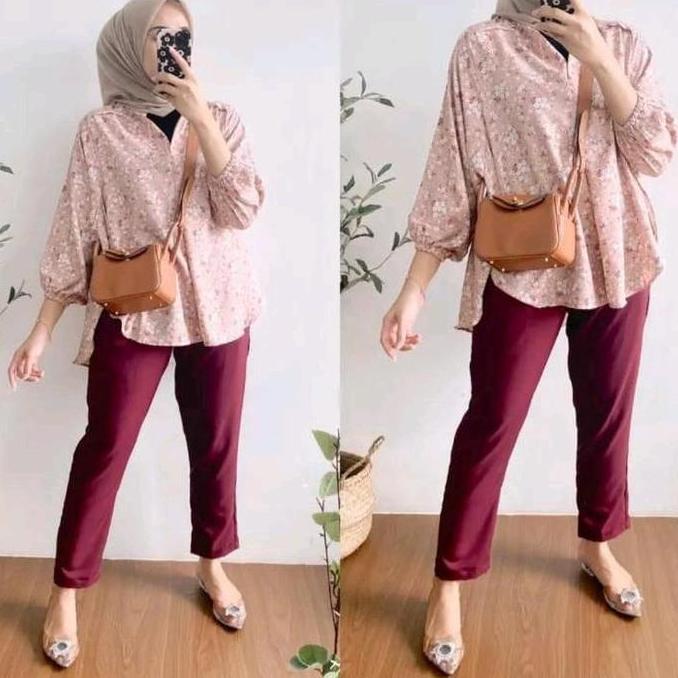 ONE SET BUNGA - ONE SET SHAKILA MOTIF BUNGA - SETELAN SHAKILA