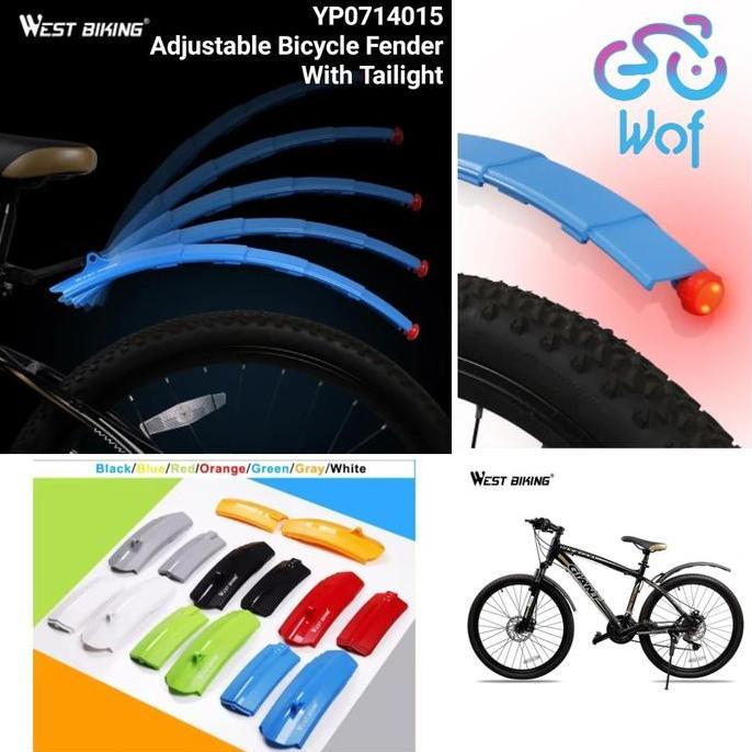 NEW - WEST BIKING 015 Fender Telescopik Spakbor Lipat Sepeda MudGuard 714015