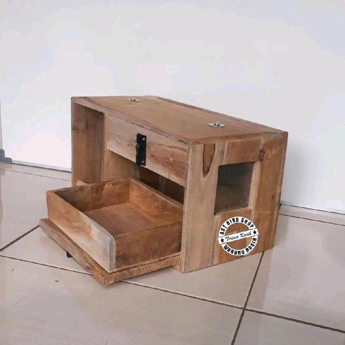 PROMO - Glodok laci gantung burung love bird kayu jati