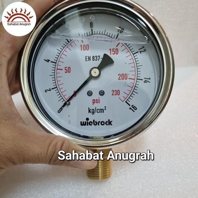PROMO - 16 bar Pressure gauge 4 inch wiebrock