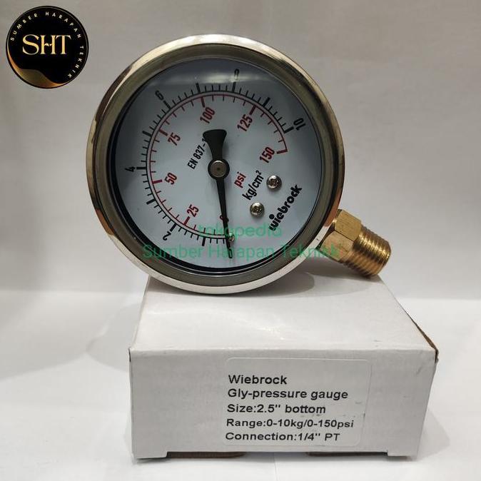 TERMURAH - PRESSURE GAUGE WIEBROCK 10BAR