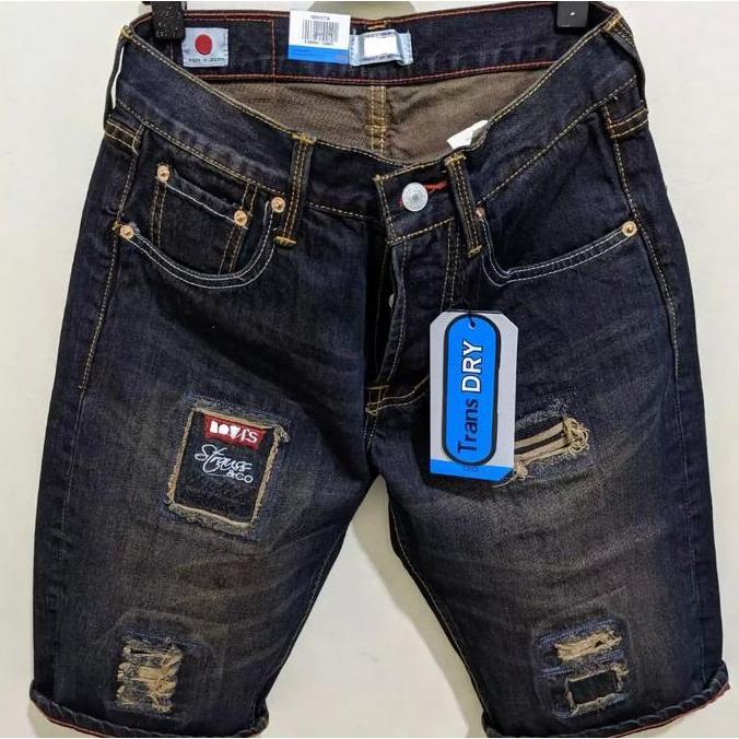 Celana Pendek Jeans Model Sobek Bordil Terbaru / Celana Sobek Jeans Pria Terlaris Nyaman Standar Den