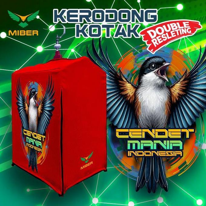 PROMO - MIBER Kerodong Krodong Sangkar Burung Kotak MIBER 1,2,3 Gambar Cendet Mania Indonesia Double
