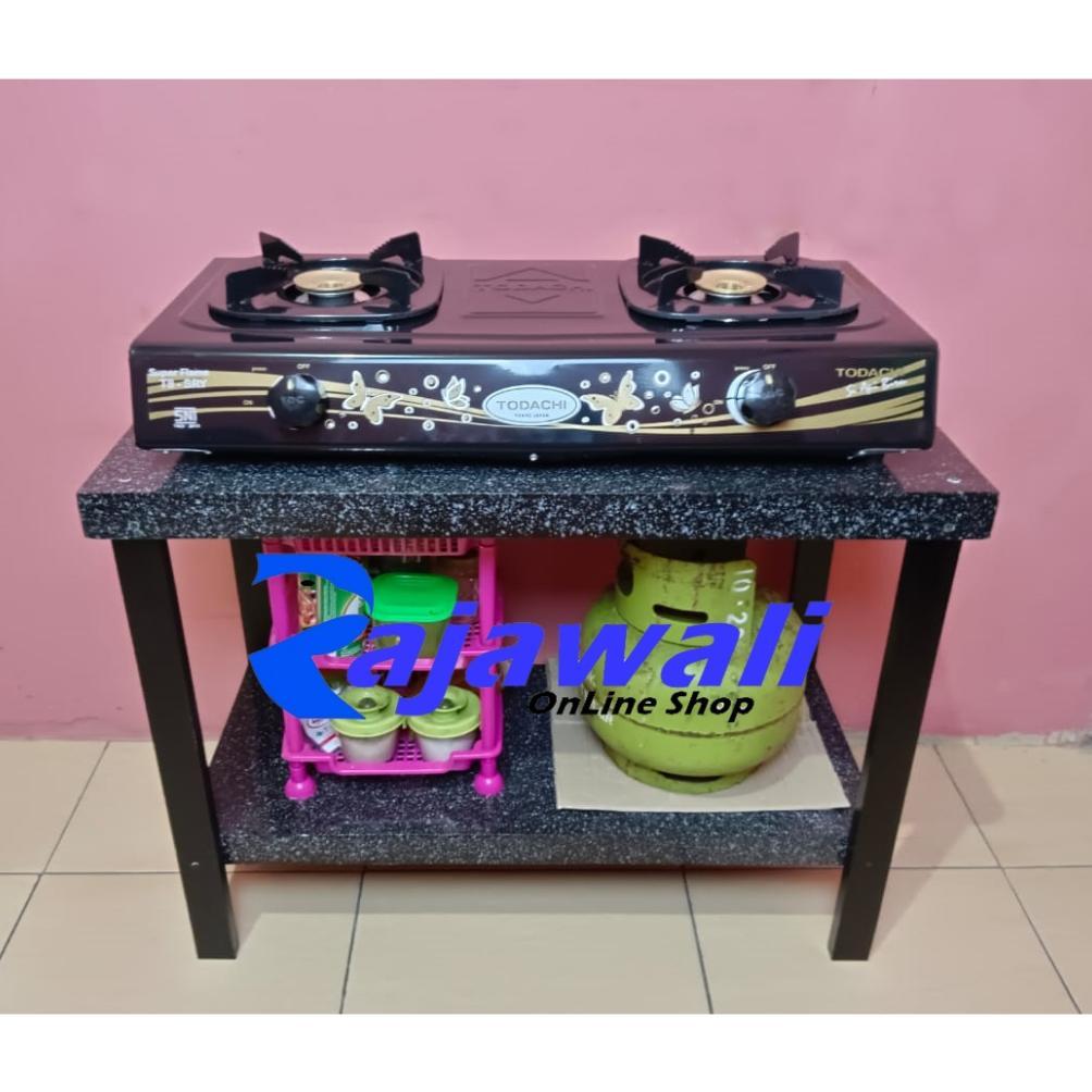 Meja Kompor 2 Tungku Rak Kompor Dapur Meja Kompor Gas
