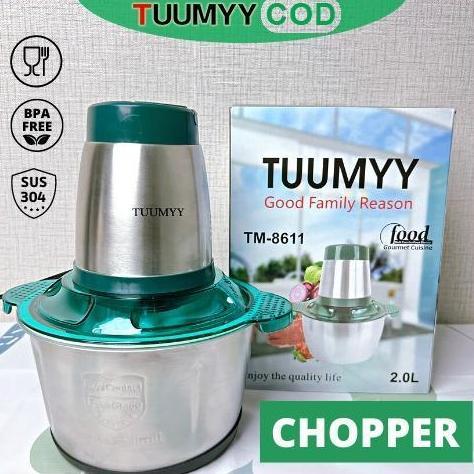 SATUAN BLENDER CHOPPER TUUMYY STAINLESS MULTIFUNGSI 2L TM-8611