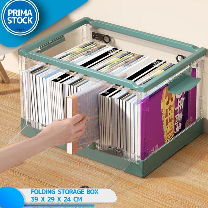 FOLDING STORAGE BOX LIPAT CONTAINER KOTAK TEMPAT BAJU TRANSPARAN