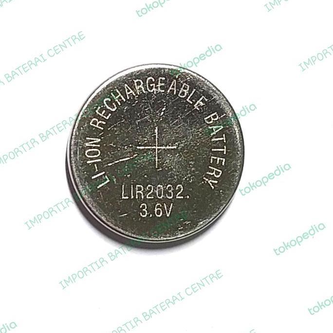 Baterai LIR2032 Lir2032 LIR 2032 3,6Volt Li-ion Rechargeable