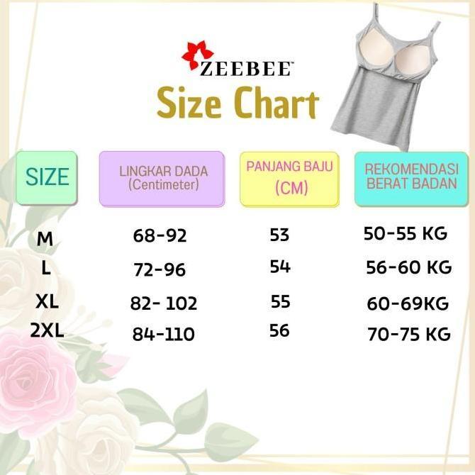 Kaos Dalam Tank Top Bra Cup Polos Zibilova