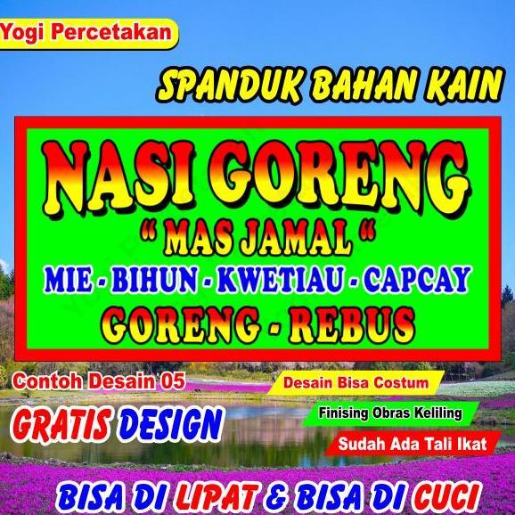 Diskon Spanduk Kain Nasi Goreng Desain Bisa Costum Sesuai Keinginan Nasi Goreng