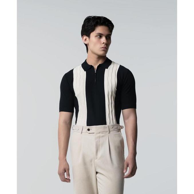 Balvein - Versase Knit Polo Knitwear Atasan Katun Kerah Pria