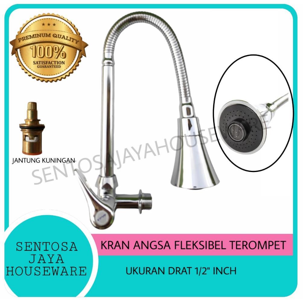 KRAN CUCI PIRING FLEKSIBEL  / KRAN ANGSA FLEXIBLE KEPALA TEROMPET / KRAN AIR