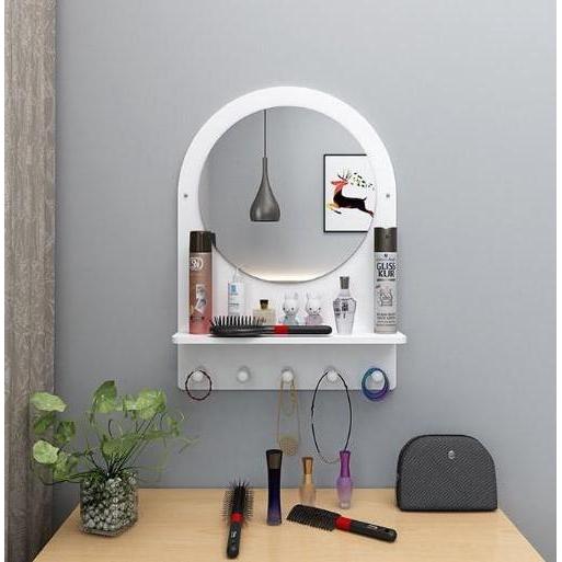 Kaca Cermin Rak Gantung kosmetik Dinding Pajangan