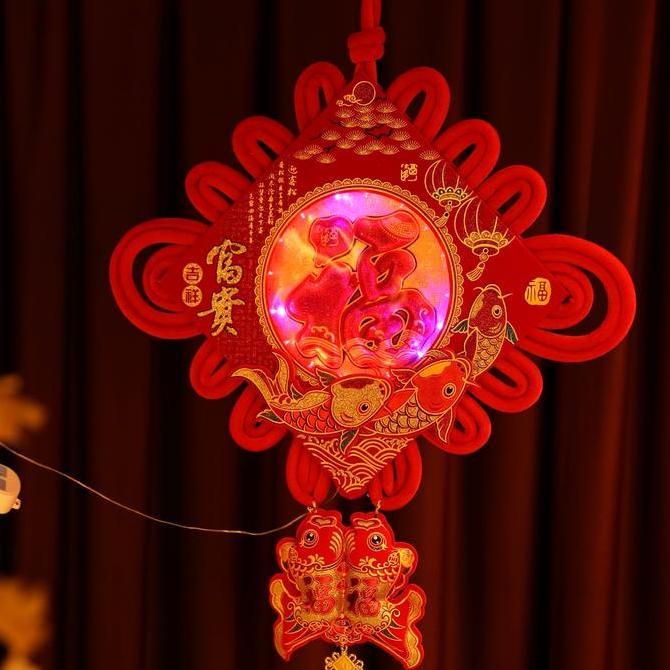 Miliki Chinese Knot Zhong Guo Jie Dekorasi Lampu Lampion Tassel Merah Jumbo