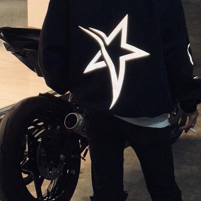 Hoodie Cotton Fleece 330Gsm & 280Gsm Motif Hightstar Black