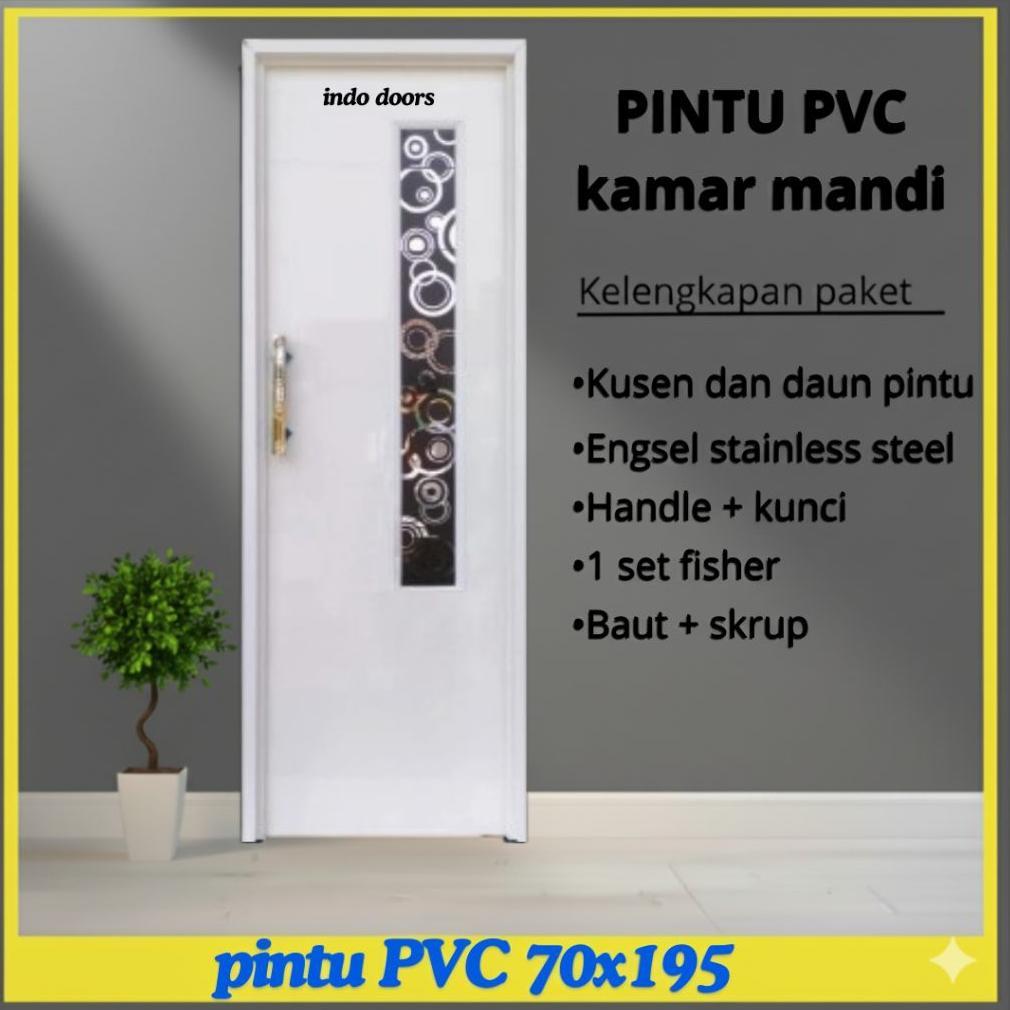 Pintu Kamar Mandi PVC Tebal Estetik Minimalis