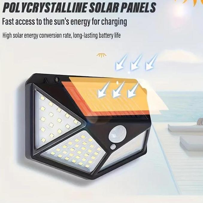 Lampu Dinding Solar / Lampu Taman LED Outdoor / Lampu Solar 100 LED