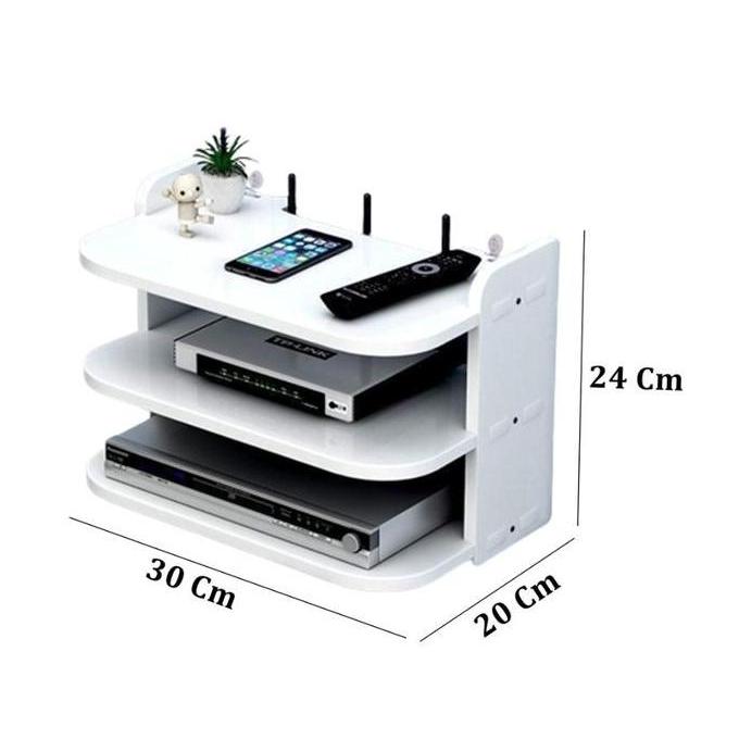 Rak Gantung 3 susun Set Top Box / Modem / Wifi / Router