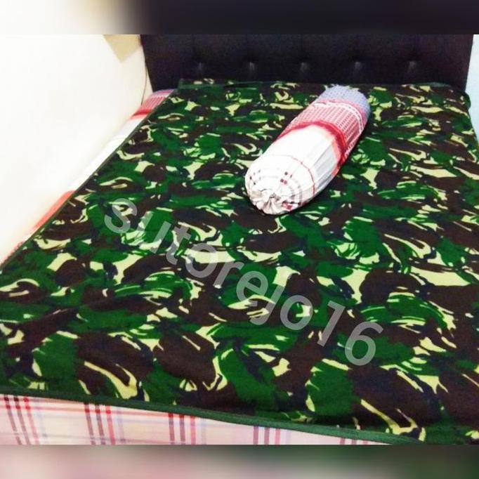 selimut wool loreng tni asli original jatah