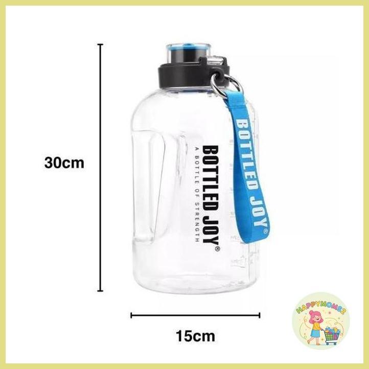 (HMOM2) BOTOL MINUM MOTIVASI GALON TEMPAT PENYIMPANAN AIR KEKINIAN 2.2 LITER KESUKAAN BUNDA MAMA MOM