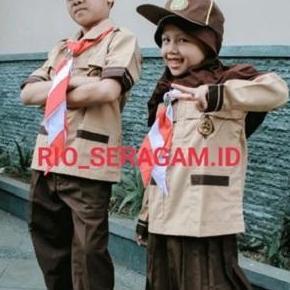 Baju Pramuka Siaga Sd Pendek Atau Panjang, Seragam Pramuka Siaga Pendek Laki2, Panjang Perempuan Pri