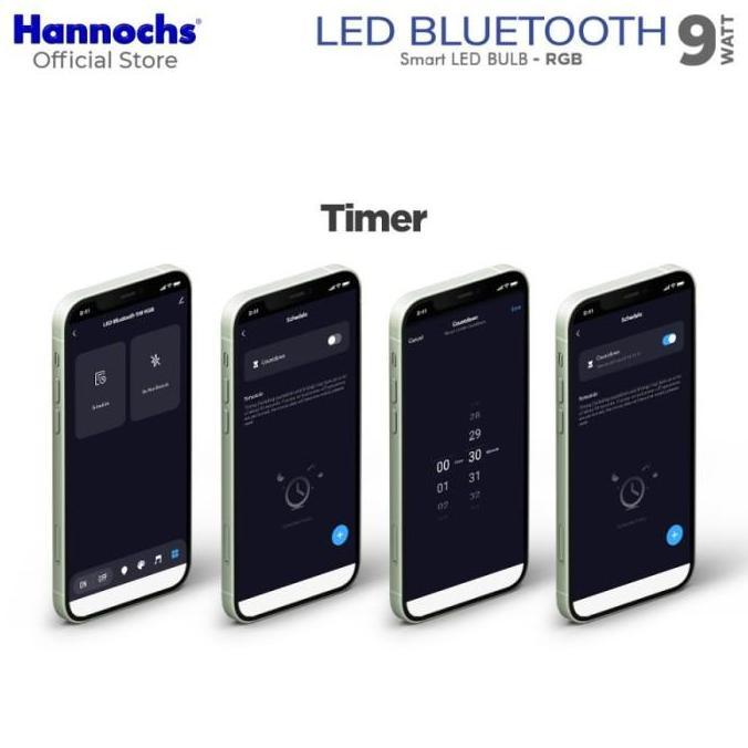 Lampu LED Bulb HANNOCHS Bohlam LED Bluetooth HANNOCHS 9W 9 WATT RGB