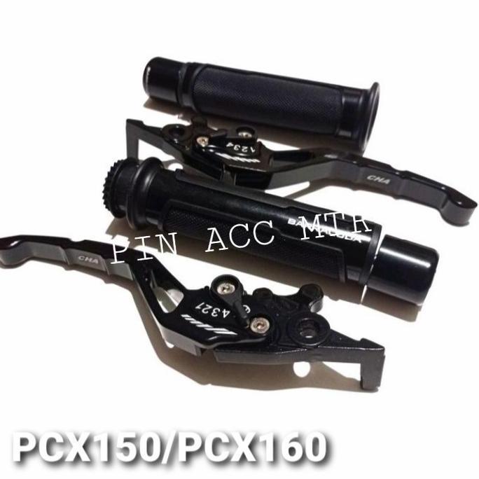 PAKET VARIASI PNP PCX150/PCX160 HANGRIP GAS BARRACUDA + HANDLE REM Terlaris