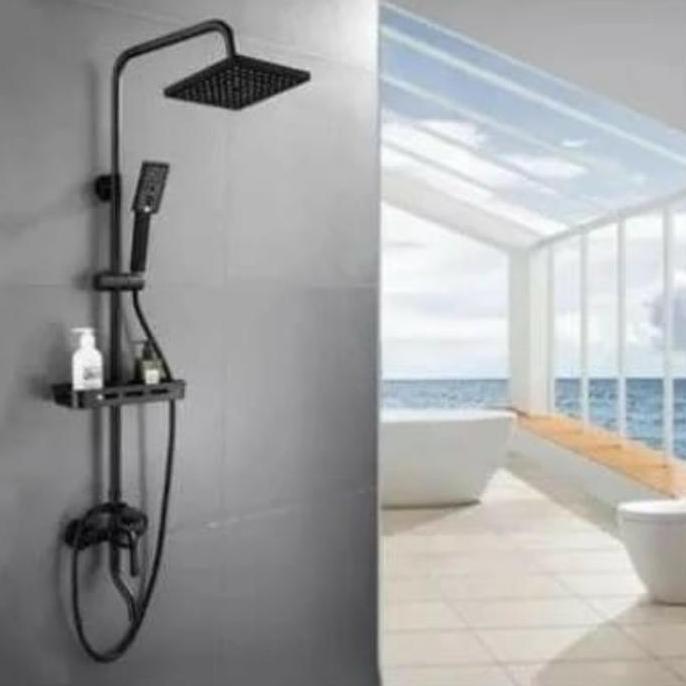 Shower Tiang Panas Dingin Black / Shower Column Set Hitam Model Toto