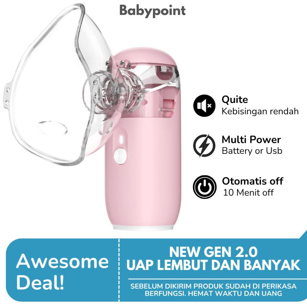 Alat Nebulizer Uap | Inhaler nebu Portable Bayi dan Anak Asma Oksigen Pernafasan