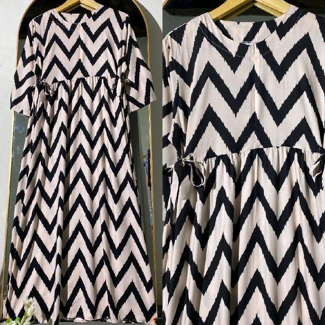 Kirana Daster Gamis Rayon Viscose Premium Grade A, Ada Saku Lengan 3/4 | Ld 110 Bb Max 75Kg Daster P