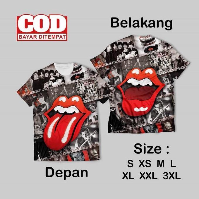 Kaos FullPrint Rolling Stones | Metal | Kaos AOP Band Rolling Stones