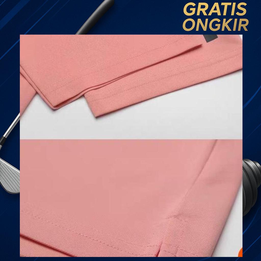 Polo Shirt Baju Pria Golf Polyester Classic Fj Cuff Logo Ttl-003